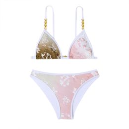 Play New Classics Designer v Brand Bikini Women Pink White Lace Up Bikinis Two-piece Split Swimsuits Classic Letters Swimwear Beach Luxury Bathing Suits