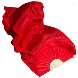 Decorative Figurines Red Fan Sell Ms.Belly Dancing Color Dancer Practice Long Imitation Dance Props Silk Fans