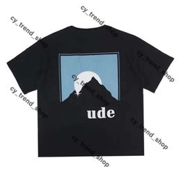 Rhude Short High Quality Tess Designer Casual Fashion Short Sleeve Europe America Men Women Round Neck Tshirts Size S-XXL Ruhde Shirt Rhode Tshirt Hellstar Shirt 739