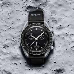 Горячие продавцы пары часы, Moon Collaboration, шесть игл Кварцевые часы для космической лунной миссии