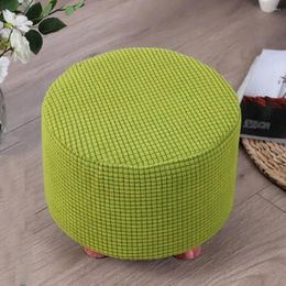 Chair Covers Round Stool Thick Stretch Knitting Seat Living Room Cover Home Protector Footrest Ottoman