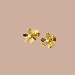 Ladies frivole earrings designer for women 4 leaf clover stud earings luxury orecchini plated silver gold designer earrings stud fashion Jewellery zl204