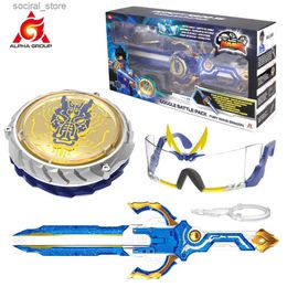 Spinning Top Infinity Nado 6 Goggle Battle Pack 39cm Advanced Sword LauncherBattle Goggle Fury Wave Dragon -Glowing Metal Spinning Top Kid L240402