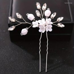 Hair Clips Silver Color Crystal Flower Hairpin Rhinestone Wedding Clip Pin Bridal Accessories Jewelry