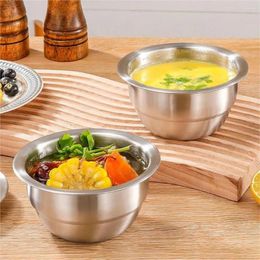 Bowls Thickened Steamed Egg Bowl Multifunctional Drop-resistant With Lid Soup Anti-Scalding Stainless Steel Rice Sauces