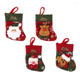 Kitchen Storage 4 Pcs Christmas Cutlery Fork Bags Tableware Decorations Dining Socks Silverware Stockings