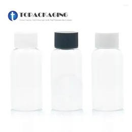 Storage Bottles 50PCS 80ml Screw Cap Bottle Empty Plastic Cosmetic Container Small Sample Lotion Essential Oil Makeup Packing Shampoo