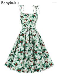 Casual Dresses Sweet Floral Print Spaghetti Strap Vintage Pleated Women Sexy Party Cocktail Christmas Dress 2024 Robe Femme Clothes