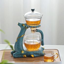 Teaware Sets High Borosilicate Glass Tea Maker Lazy Set Teapot Chinese Teapots Gongfu Kitchen Dining Home Garden