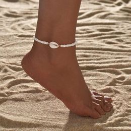 Anklets Vacation Beach Style Woven Shell Beaded Adjustable Women's Feet Chain