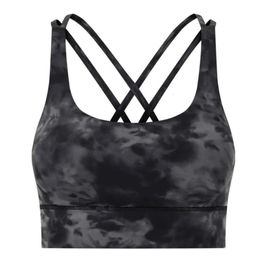 2024 lululemenI Cross Back Yoga Tank Camis Sports Bra High Strength Running Fiess Sexy Shockproof Upper Support Women Underwears Tops Gym Clothes bfh668