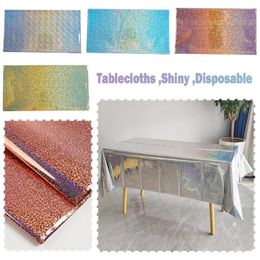 Table Cloth Shiny Disposable Tablecloth Glitter Rectangular Dining Cover Tablecloths For Wedding Birthday Party Home P6K0