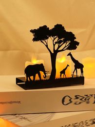 Candle Holders Creative Metal Elephant Stand Valentine's Day Mother's Gift Arts And Crafts Display Props Home Decoration