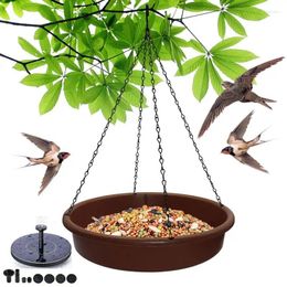 Other Bird Supplies Solar Fountain Outdoor Water And Feeder For Birds With Automatic Pump Front Door Verandahs