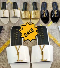 Luxury Summer Designer Sandals Slippers Sandals Leather Slippers Ladies Slipper Beach Flat Heel Flip Flops EUR 35-42