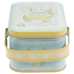 Storage Bottles Portable Tin Box Candy Festival Biscuit Containers Cookie Tins With Lids Jars Heart-shaped Sugar Case Sweet Tinplate