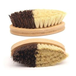 Cleaning Brushes Kitchen Wooden Brush Environmentally Friendly Bamboo And Sisal Coarse Brown Plate For Vegetables Fruits Pots Bowls Dhvha