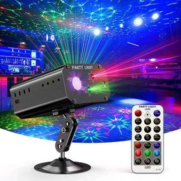 Sound Activated Party Lights Strobe Laser Projector with Remote Control