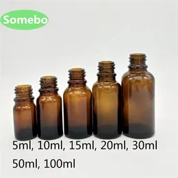 Storage Bottles 500Pcs/lot 30ml 50ml Amber Glass Essential Oil Bottle With Orifice Reducer And Cap Empty Brown Essence