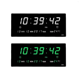 Wall Clocks Desk With Seconds Big Numbers Decor LED Clock For Cafe Home Elderly Adults Kids