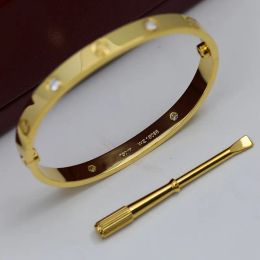 Titanium Steel Classic Designer Bangle Women Men Love silver18k gold Screw Screwdriver Bangles Bracelets Couple Jewellery