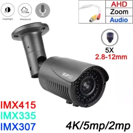 Cameras 8mp,5mp,2mp Grey Metal Outdoor 42pcs Infrared Leds 2.8mm12mm 5x Varifocal Zoom Lens Audio Sony Cmos Ahd Security Cctv Camera