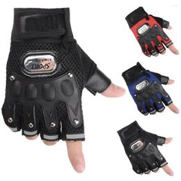 Cycling Gloves 1Pair Fingerless Half Finger Men Anti-Slip Outdoor Sports Bicycle Riding