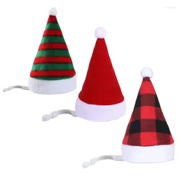 Dog Apparel Adjustable Christmas Hat For Cat Winter Warm Plush Cap Funny Pet Santa