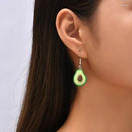 Dangle Earrings Ladies Cute Fruit Green Avocado Drop For Women Girls Gifts Trendy Food Resin Earring Jewelry Accessories