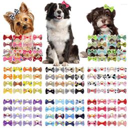 Dog Apparel 10/20/30pcs Grooming Bows Hair Rubber Bands Cat Handmade Colorful Bow Accessories Pet Supplier