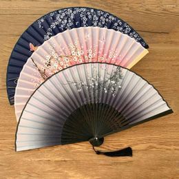 Decorative Figurines 1 Pcs Quality Handmade Vintage Style Colorful Summer Gift Folding Fan Crafts Dance Hand Home Decoration