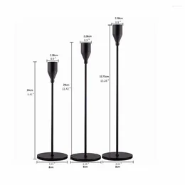 Candle Holders 3-piece Matte Black Candlestick Set