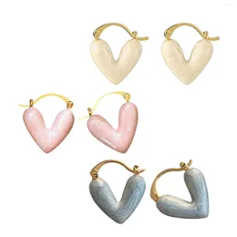 Dangle Earrings Women Earring Stud Heart Shaped Drop Jewellery Cool Lightweight For Formal Events Delicate Hoop Accessories