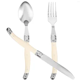 Dinnerware Sets 1 Set Stainless Steel Steak Tableware Cutlery Fork Spoon Western Utensils