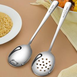 Spoons WORTHBUY Large Serving Spoon 304 Stainless Steel Public Thickened Kitchen Ladles Colander Multifunctional Scoop