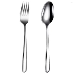 Spoons Stainless Steel Fork Spoon Western Dinnerware Table Cutlery Metal Forks And Tableware Home Serving Utensils