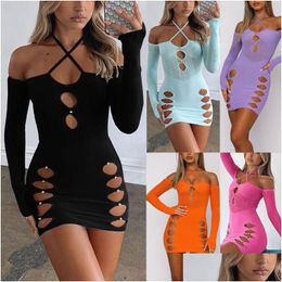 Basic & Casual Dresses Womens Dress Blouse Perspective Y Gauze Fixed Diamond Work Drop Delivery Apparel Women'S Clothing Dhqxm