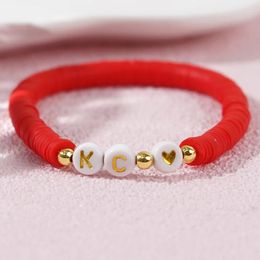 Strand Go2boho Surfer Custom Gifts KC Peach Heart Stack Heishi Clay For Women 2024 Stretch Design Jewellery