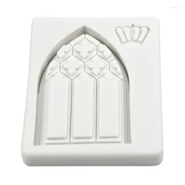 Baking Moulds DIY Handmade Silicone Fondant Mold Crown Window Shape Chocolate Sugar Craft Paste Candle Resin Crafts Durable L21A