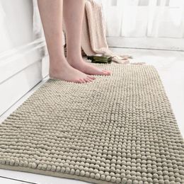 Bath Mats Multi-colors Chenille Bathroom Floor Mat Thickened Living Room Kitchen Bedroom Doors Absorbent Pad Shower Non-slip