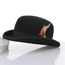 Berets Lightweight Gentleman Hat Outdoor Soft Fedora For Teenagers Carnivals Party