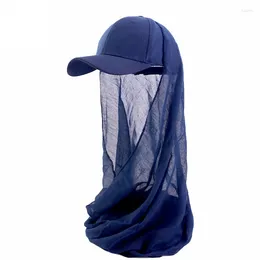 Ethnic Clothing Baseball Caps With Scarf Jersey Hijab Shawl Muslim Solid Color Bandana Sport Turban Hat For Women Ready To Wear Headwrap