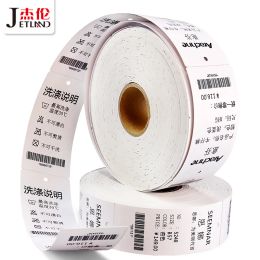 Paper Jetland Clothing Blank Tag Barcode Price Printing Label 4045*80100 Round / Right Angle