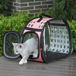 Cat Carriers Travel Pet Bag Carrier Breathable Folding Small Dog Outdoor Single Shoulder Carrying Transparent