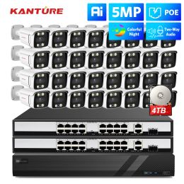 System KANTURE 32CH 4K NVR CCTV Security Camera System 5MP Two Way Audio Waterproof Ip Camera Color Night Vision Video Surveillance kit