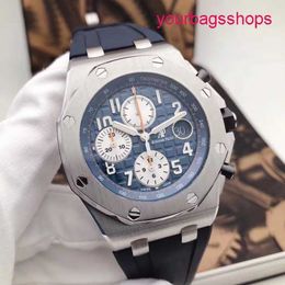 Classic AP Wrist Watch Royal Oak Offshore Series 26470ST Precision Steel Back Transparent Mens Fashion Leisure Sports Timing Mechanical Watch