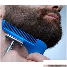 Hair Accessories New Comb Beard Sha Tool Men Gentleman Trim Template Cut Moulding Modelling Size Material Drop Delivery Products Tools Dhjpt