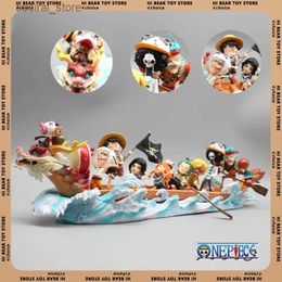 Action Toy Figures One Piece Anime Figure Str Hat Figures Dragon Boat Race Series Luffy Model Luffy And Friends Collection Desk Decoration Gifts L240402