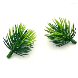 Decorative Flowers 200pcs Artificial Pine Needles Fake Plants Branches For Christmas Tree Decorations Artifical Grass