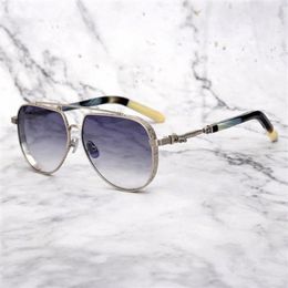 Luxury chromees Sunglasses Mens Vintage hearts Glasses Designer Shades Sun Glasses for Men aviators Silver Womens Sunglass Carving u0M2#